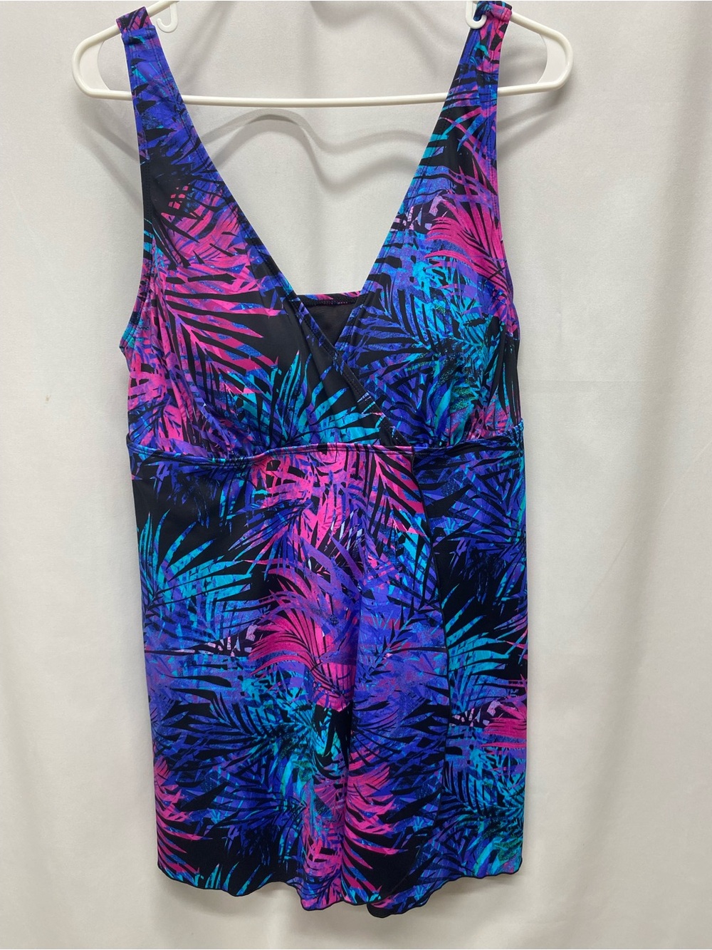 Neon tropical swim dress size 16 modest beach Aloha bathing suit swimsuit